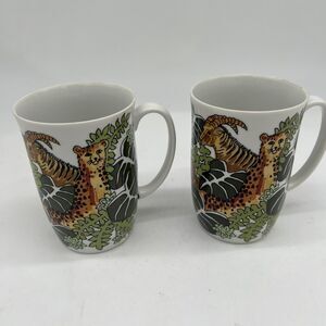 Fitz & Floyd Saks Fifth Avenue Limited Edition Safari Animal Mugs